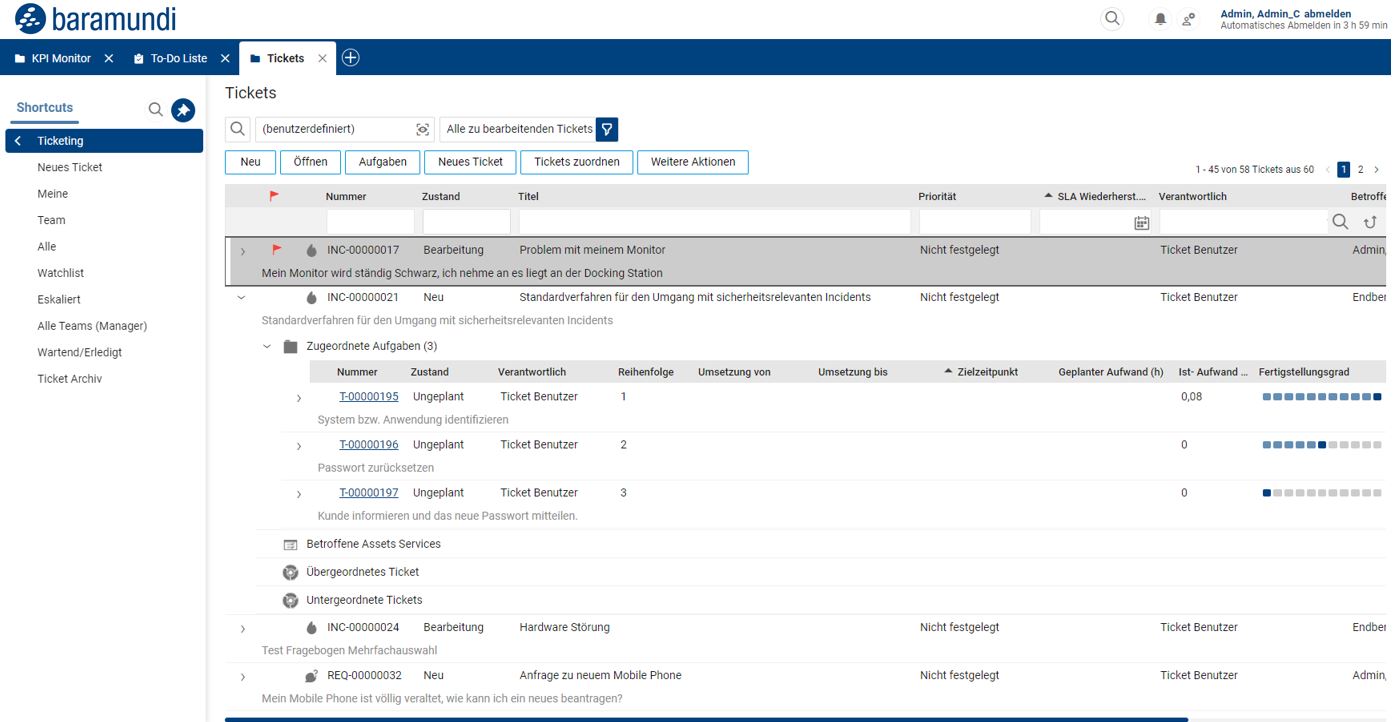 screenshot of baramundi Management Suite